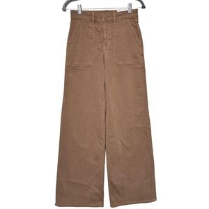 {American Eagle} "Super High Rise Baggy Wide Leg" Brown Relaxed Cargo Pants